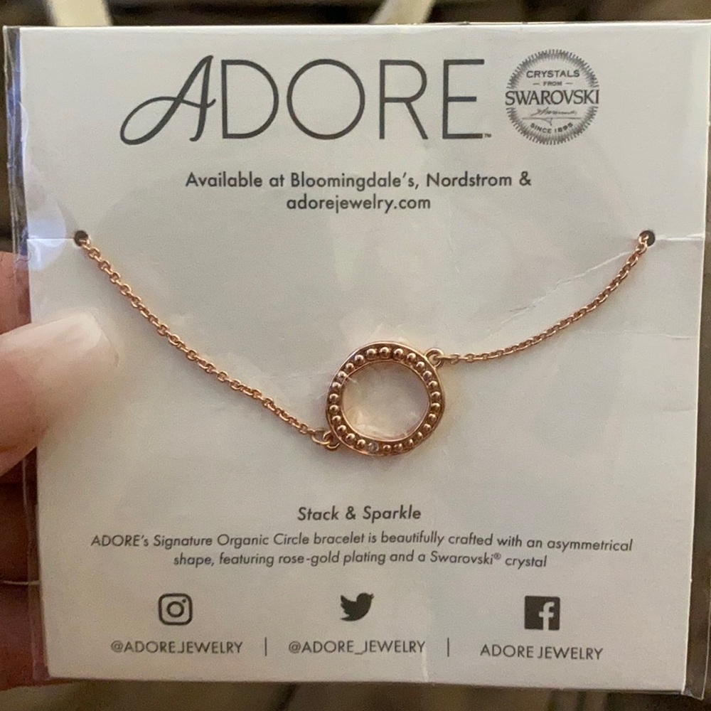 Rose gold with swarovaski